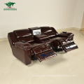 Genuine Leather Modern Leisure Living Room Sofa Comfortable Recliner Sofa Home Theater Furniture Set